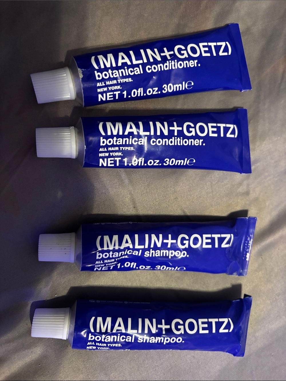 MALIN+GOETZ Blue Botanical Shampoo & Conditioner Travel Tubes